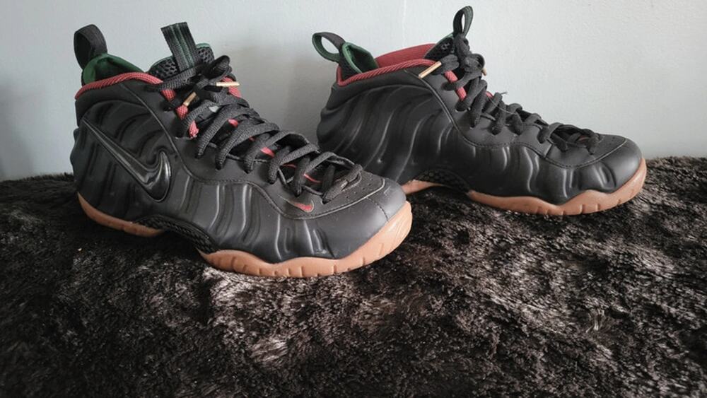 Nike Air Foamposite Pro “Gucci” 2015 Black Red Green Gum Men’s Size 11